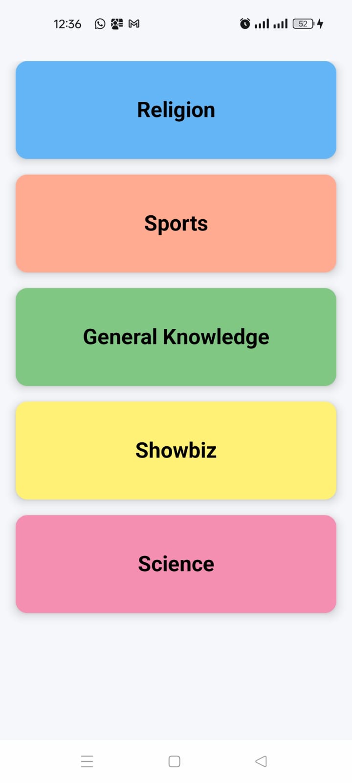 Brain Buzz app screen 2