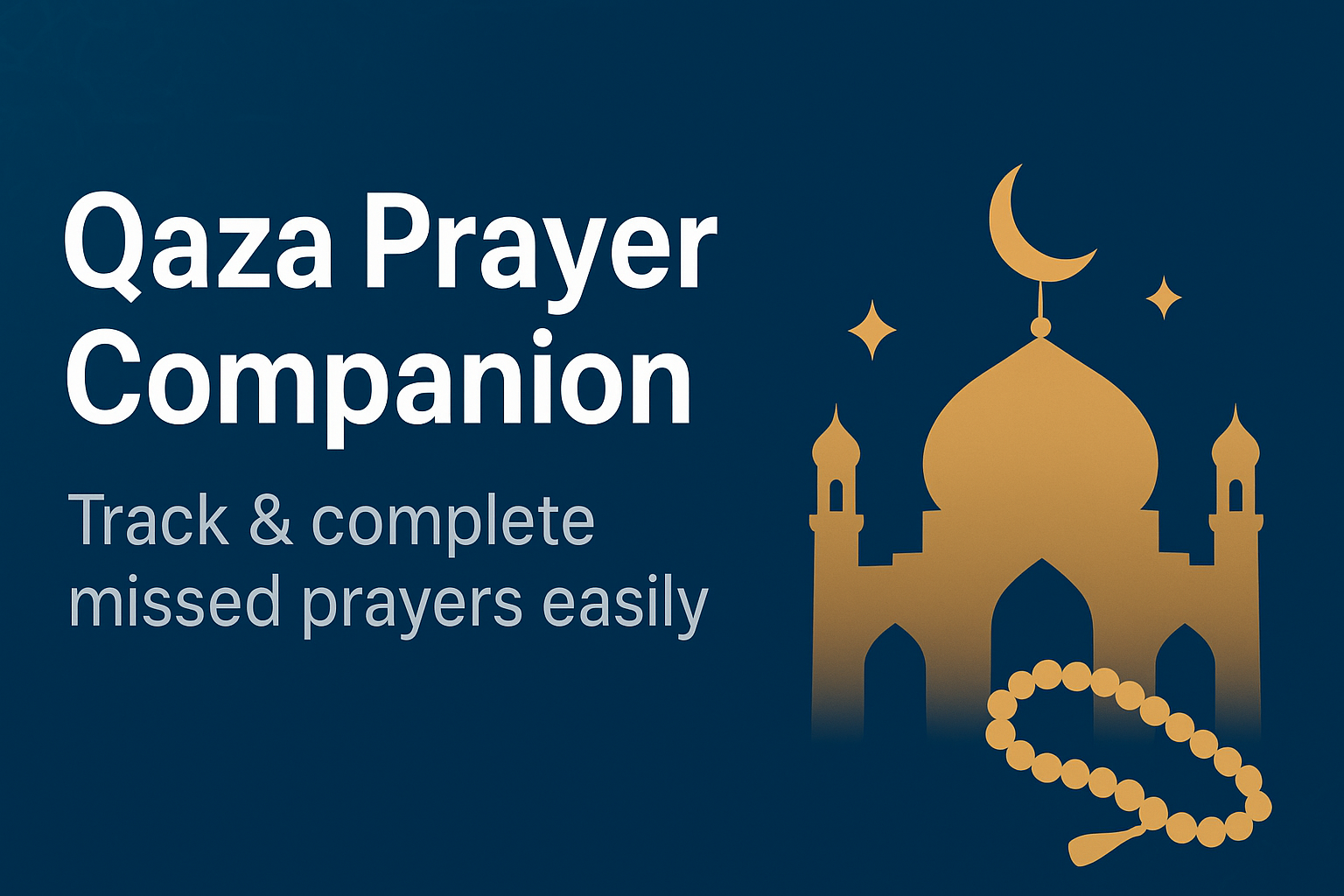Qaza Namaz Companion feature graphic